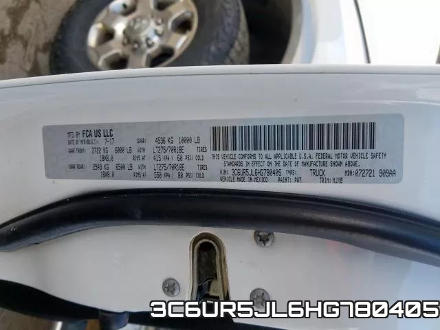 3C6UR5JL6HG780405 фото 2