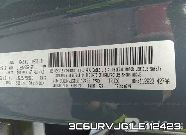 3C6URVJG1LE112423 фото 9
