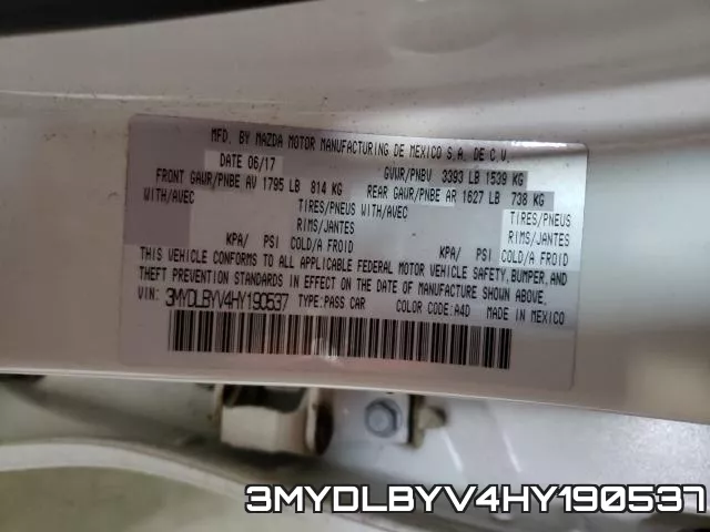 3MYDLBYV4HY190537 фото 2