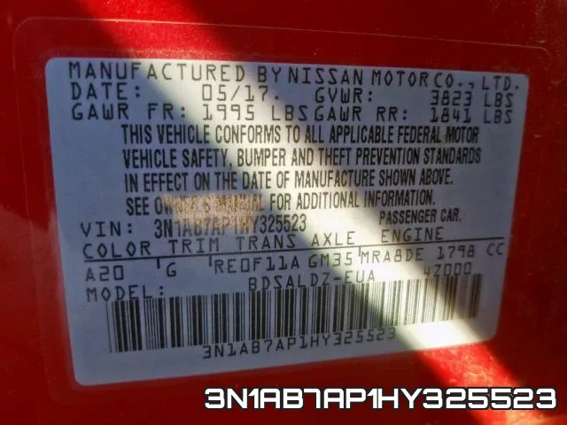 3N1AB7AP1HY325523 фото 2