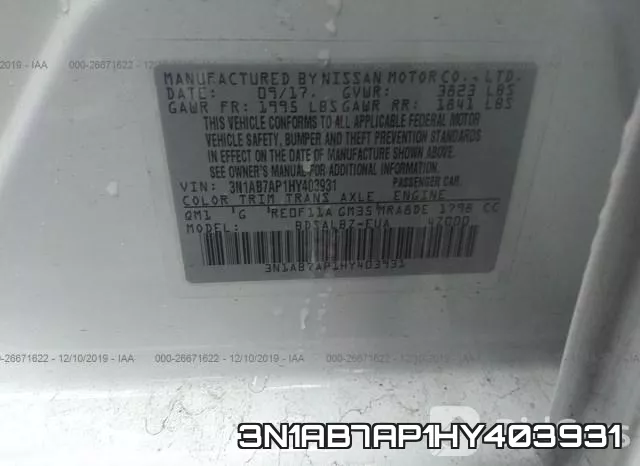 3N1AB7AP1HY403931 фото 10