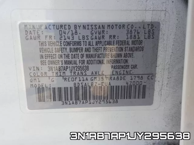 3N1AB7AP1JY295638 фото 2
