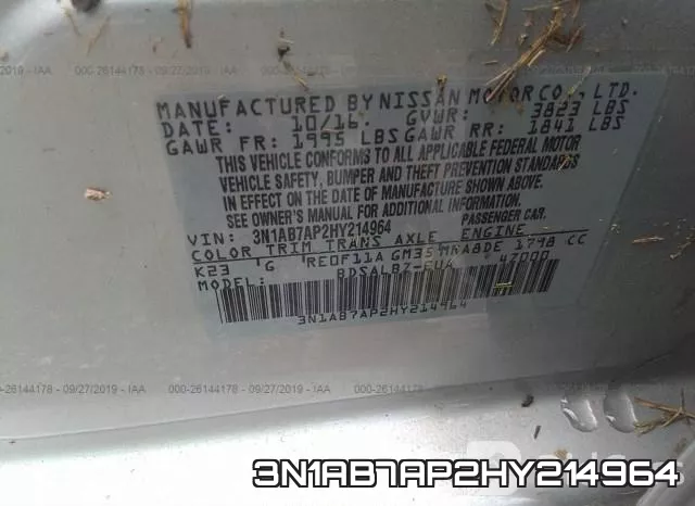 3N1AB7AP2HY214964 фото 10