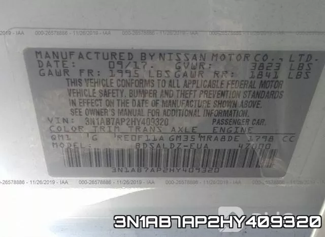 3N1AB7AP2HY409320 фото 10