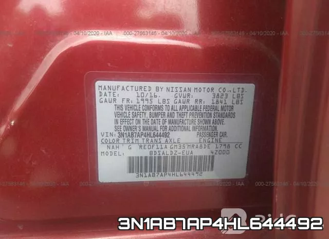 3N1AB7AP4HL644492 фото 10