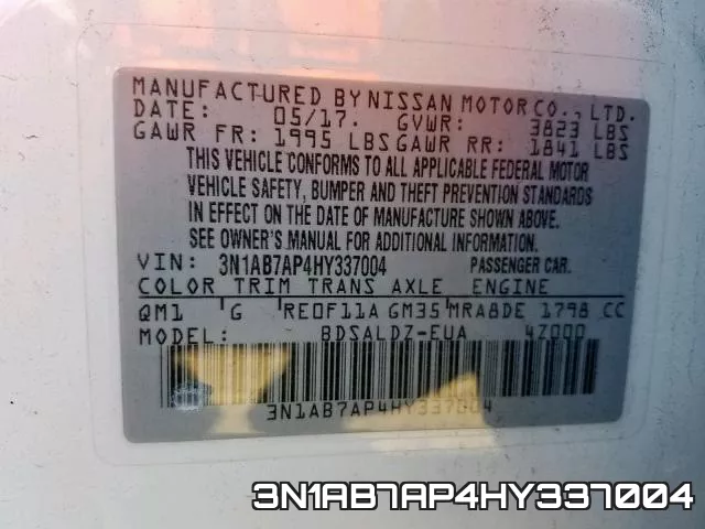 3N1AB7AP4HY337004 фото 2