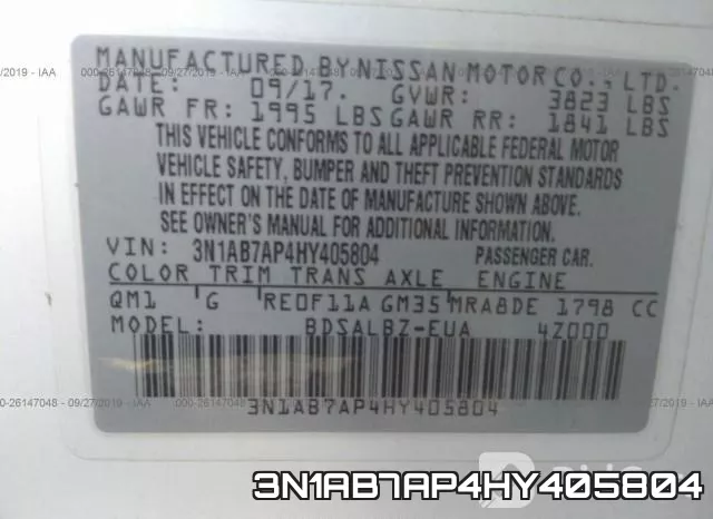 3N1AB7AP4HY405804 фото 10