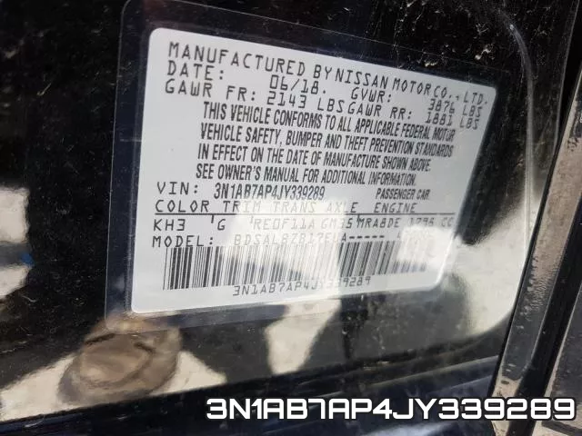 3N1AB7AP4JY339289 фото 2