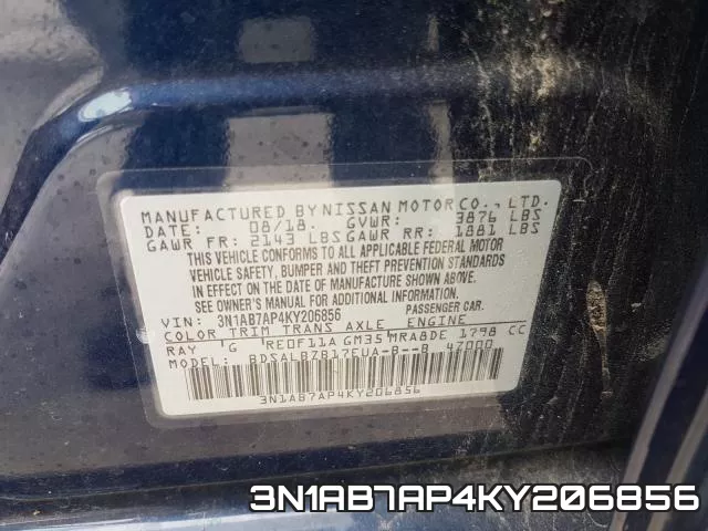 3N1AB7AP4KY206856 фото 2