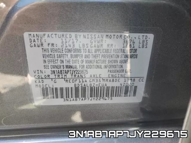 3N1AB7AP7JY229675 фото 2