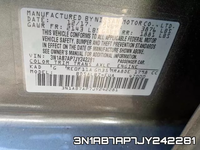 3N1AB7AP7JY242281 фото 2