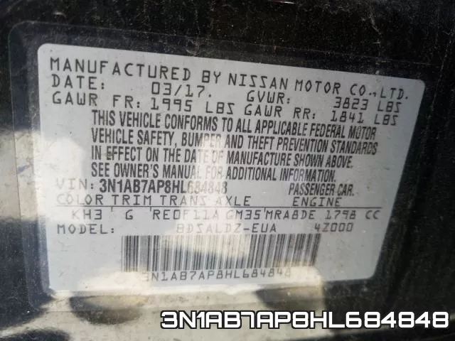 3N1AB7AP8HL684848 фото 2