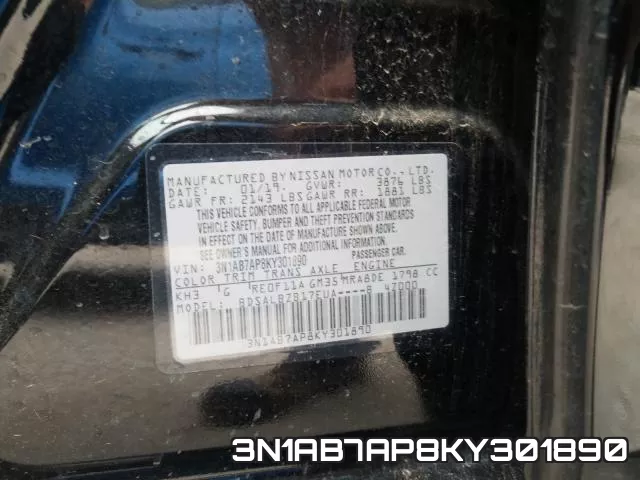 3N1AB7AP8KY301890 фото 2