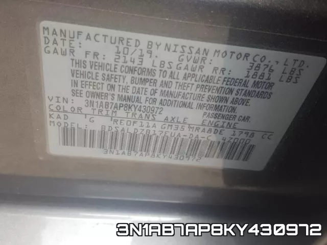 3N1AB7AP8KY430972 фото 2