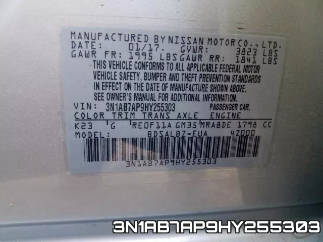 3N1AB7AP9HY255303 фото 2