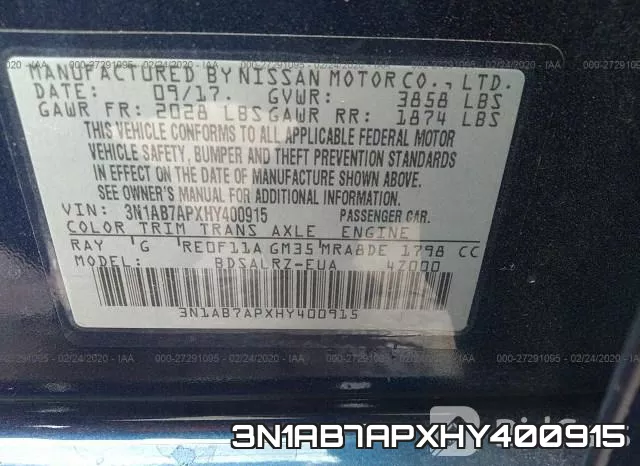 3N1AB7APXHY400915 фото 10