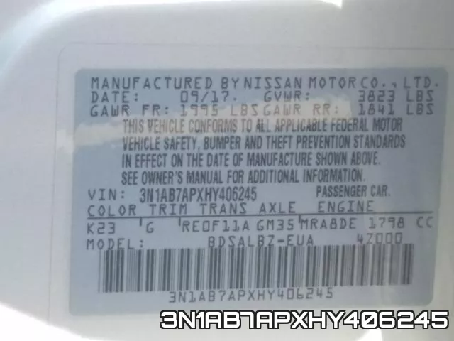 3N1AB7APXHY406245 фото 2