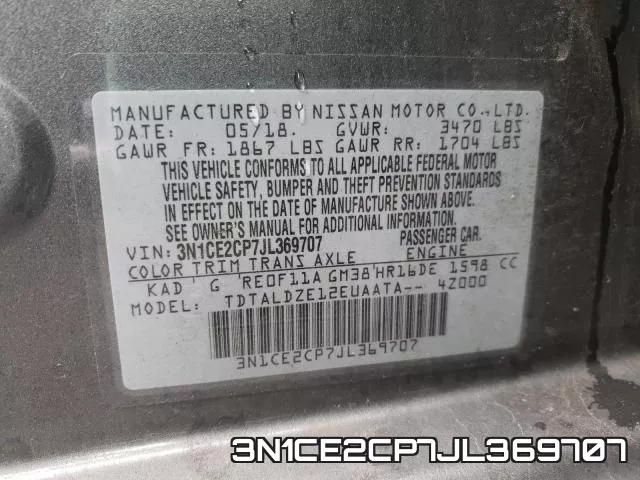 3N1CE2CP7JL369707 фото 2