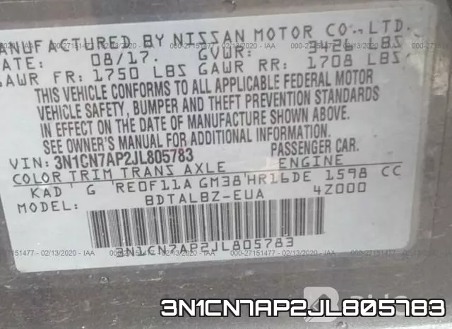 3N1CN7AP2JL805783 фото 10