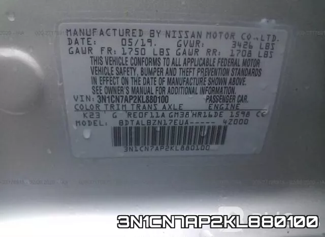 3N1CN7AP2KL880100 фото 10