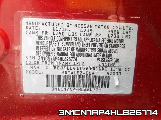3N1CN7AP4HL826774 фото 2