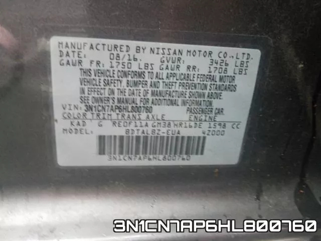 3N1CN7AP6HL800760 фото 2