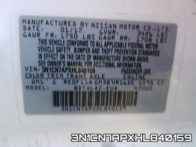 3N1CN7APXHL840159 фото 2
