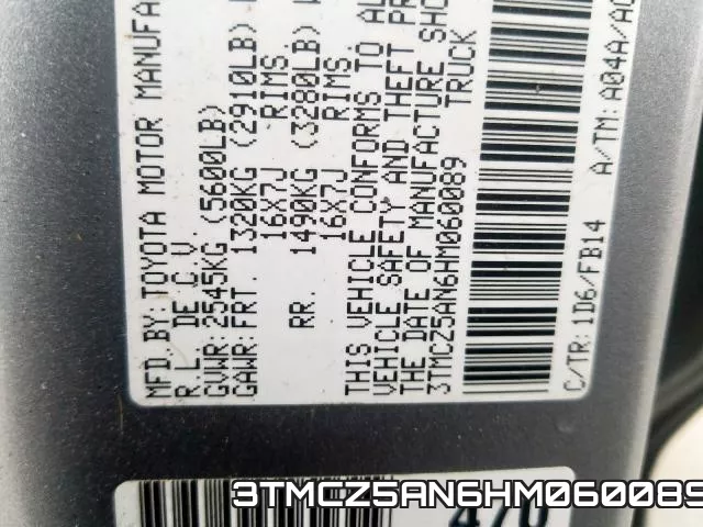 3TMCZ5AN6HM060089 фото 2
