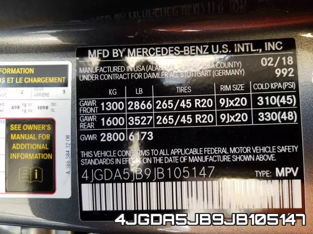 4JGDA5JB9JB105147 фото 2