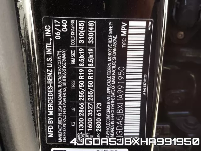 4JGDA5JBXHA991950 фото 2