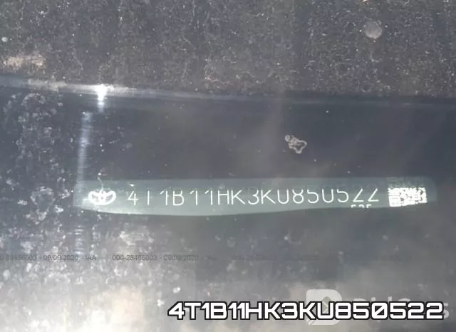 4T1B11HK3KU850522 фото 10