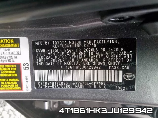 4T1B61HK3JU129942 фото 2