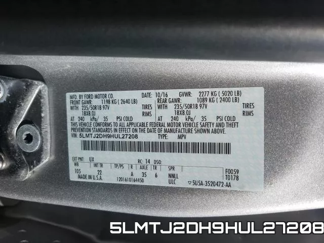 5LMTJ2DH9HUL27208 фото 2