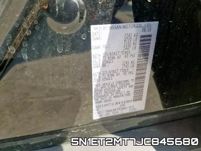 5N1ET2MT7JC845680 фото 2