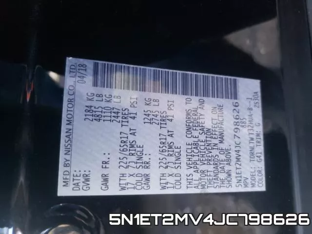 5N1ET2MV4JC798626 фото 2