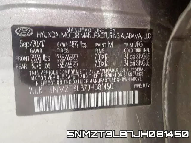 5NMZT3LB7JH081450 фото 2