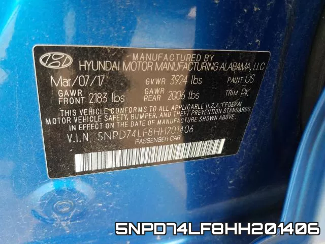 5NPD74LF8HH201406 фото 2