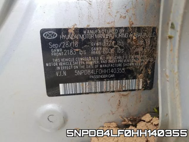 5NPD84LF0HH140355 фото 2