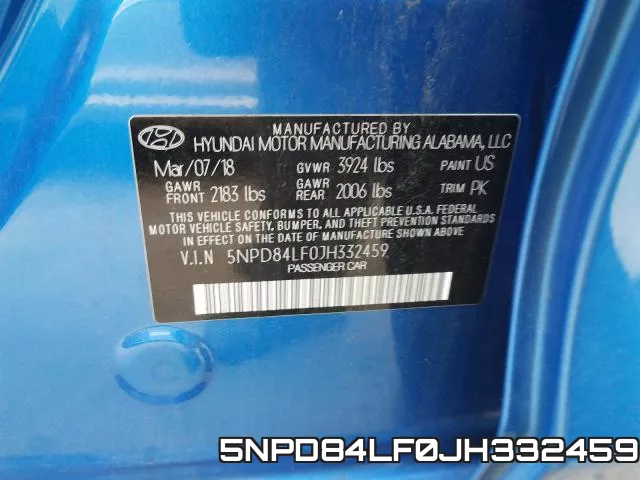 5NPD84LF0JH332459 фото 2