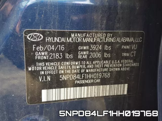 5NPD84LF1HH019768 фото 2