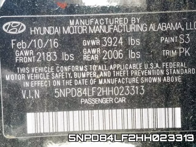 5NPD84LF2HH023313 фото 2