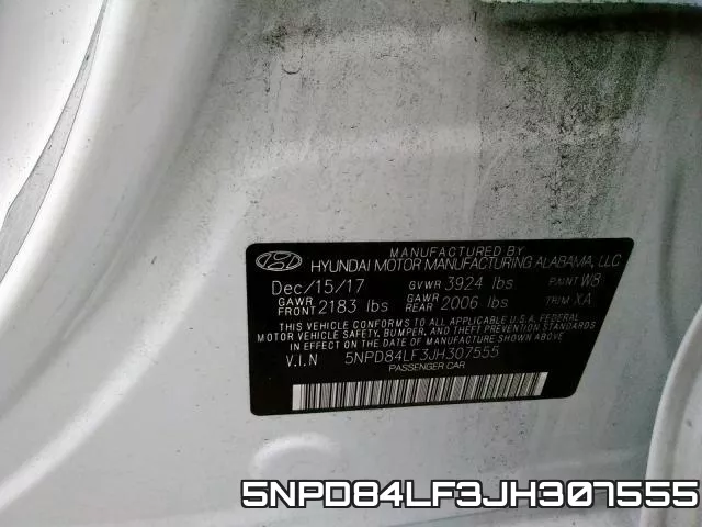 5NPD84LF3JH307555 фото 2