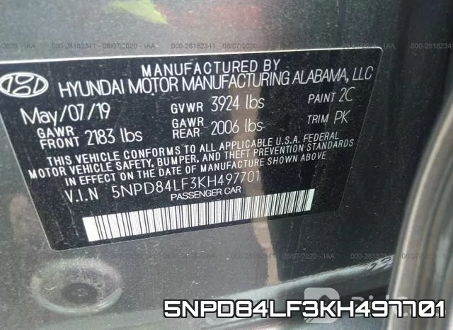 5NPD84LF3KH497701 фото 10