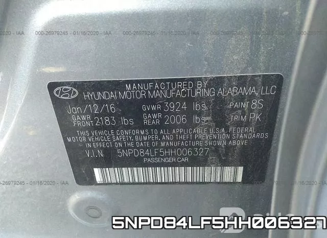 5NPD84LF5HH006327 фото 10