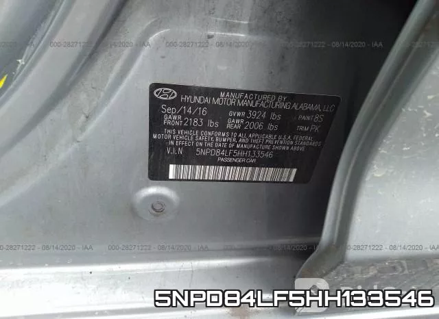 5NPD84LF5HH133546 фото 10