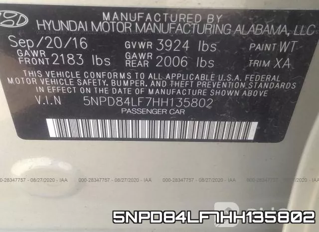 5NPD84LF7HH135802 фото 10