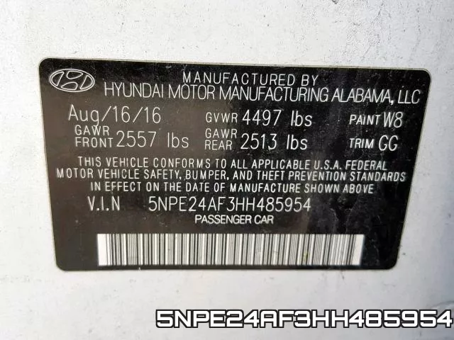 5NPE24AF3HH485954 фото 2