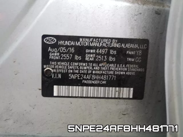 5NPE24AF8HH481771 фото 2