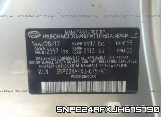 5NPE24AFXJH675790 фото 10