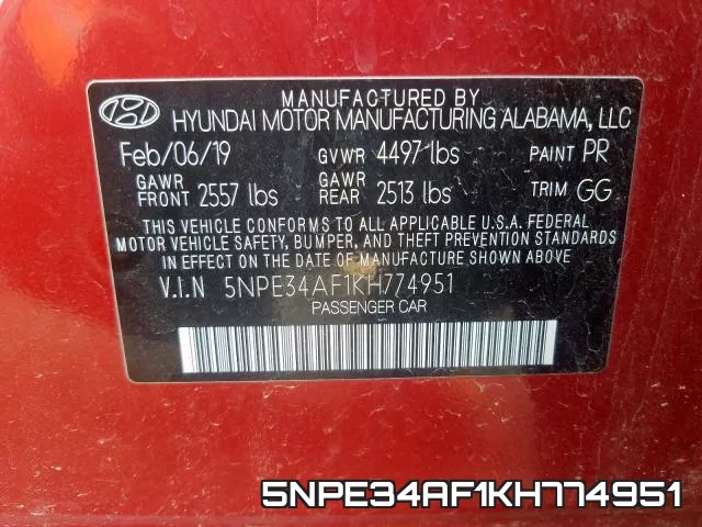 5NPE34AF1KH774951 фото 2